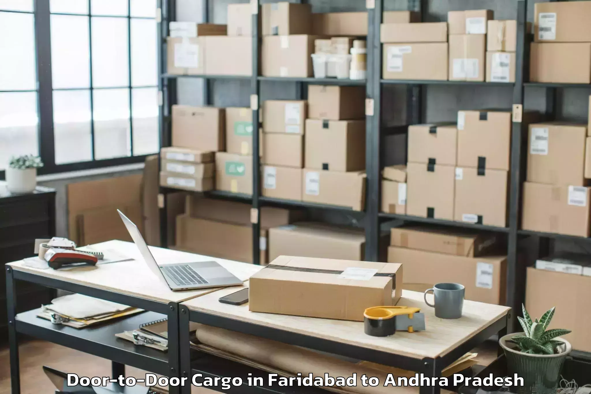 Easy Faridabad to Simhadripuram Door To Door Cargo Booking